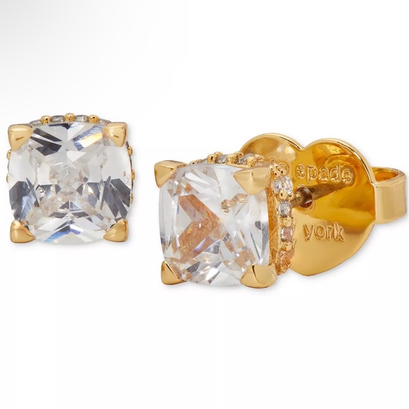 NWT ♠️ Kate Spade Pavé & Crystal Square Stud Earrings - Picture 1 of 6